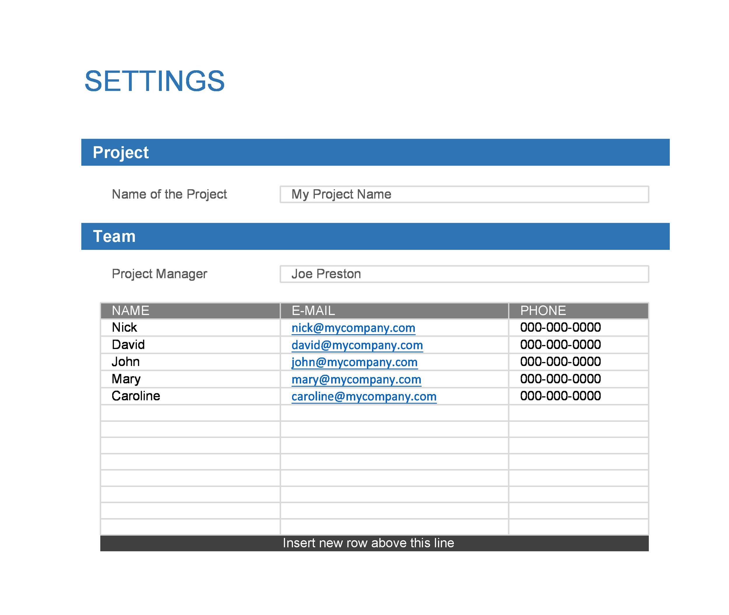 Free Project Schedule Template from templatelab.com