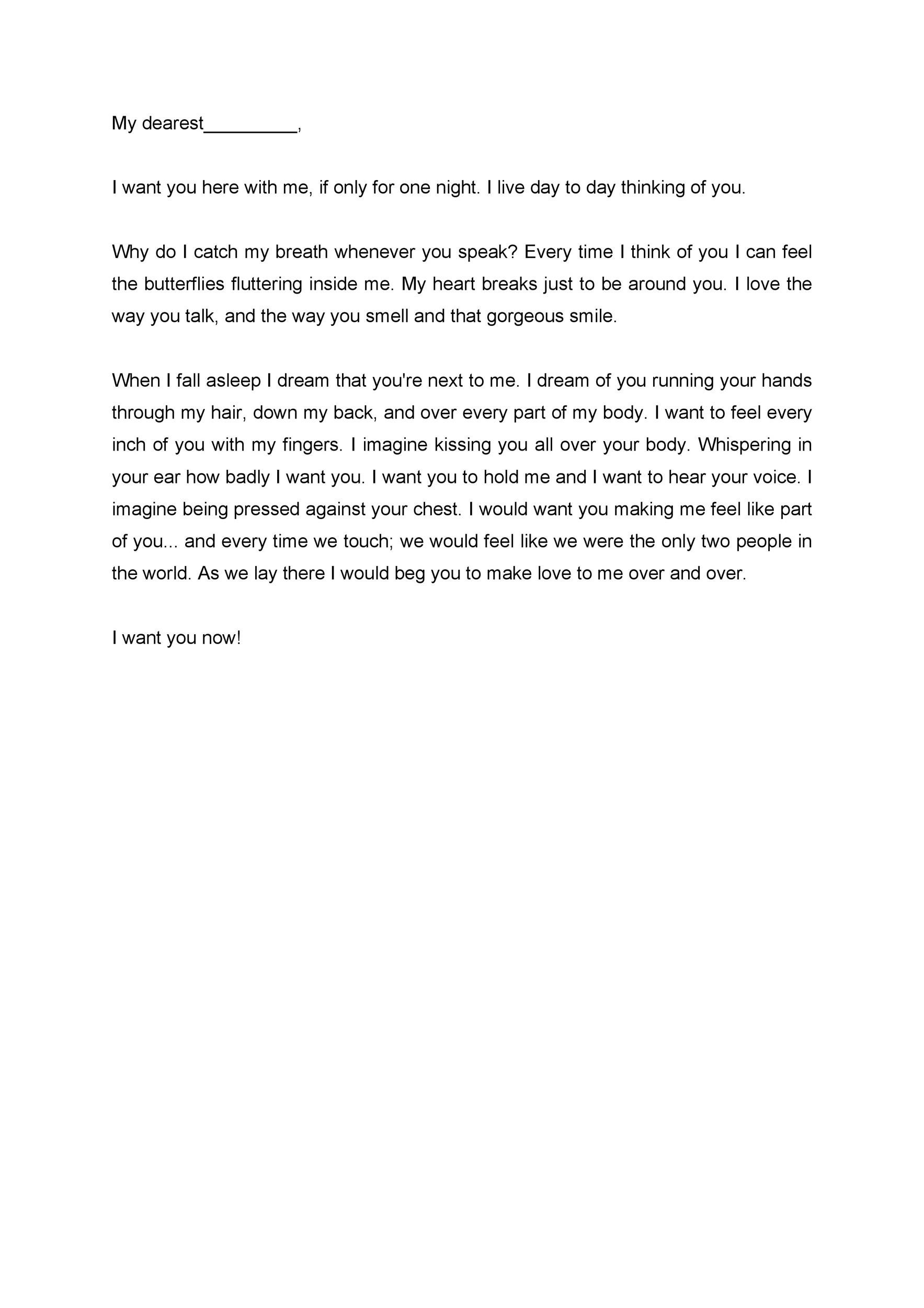 Free Love Letter Template 10