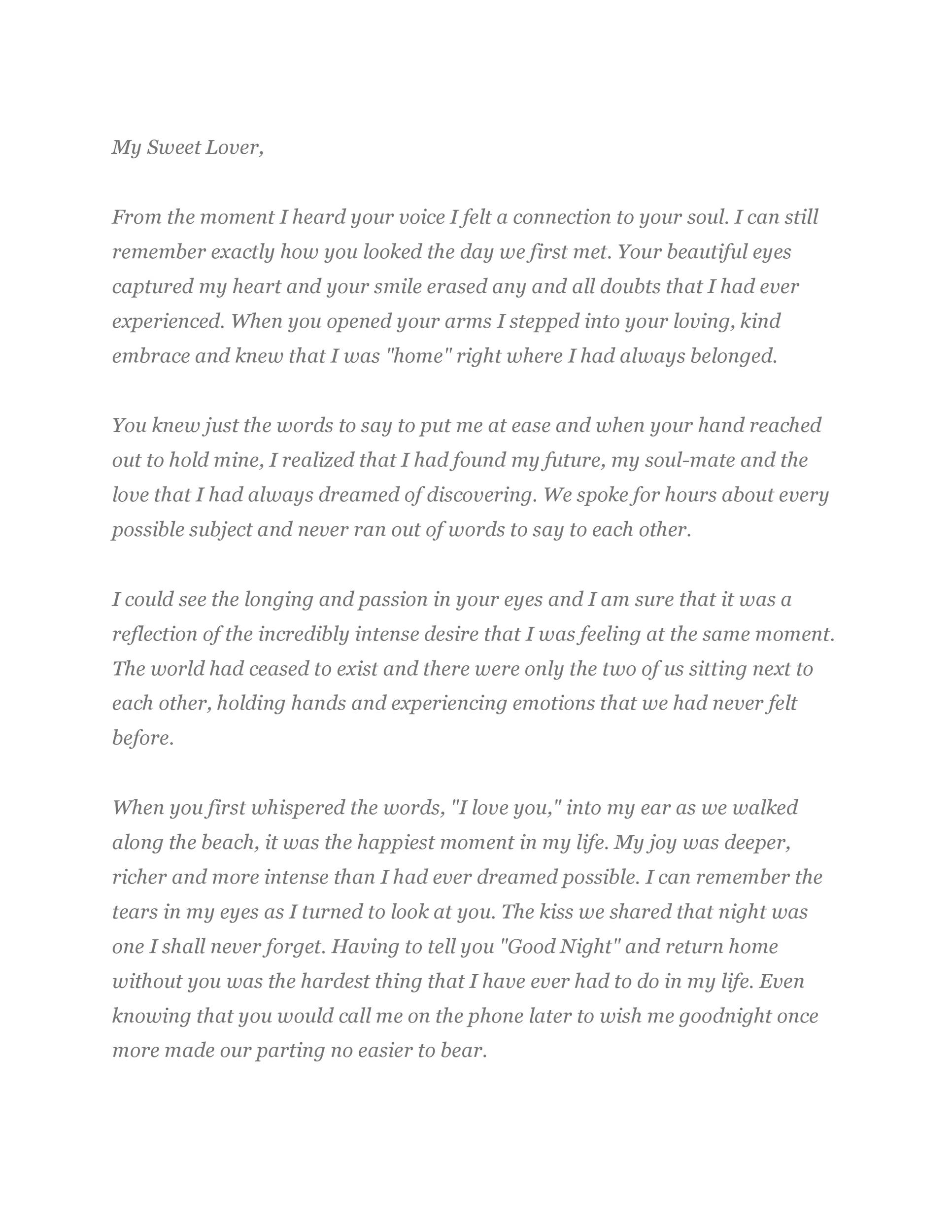 Best Love Letter Ever Written from templatelab.com