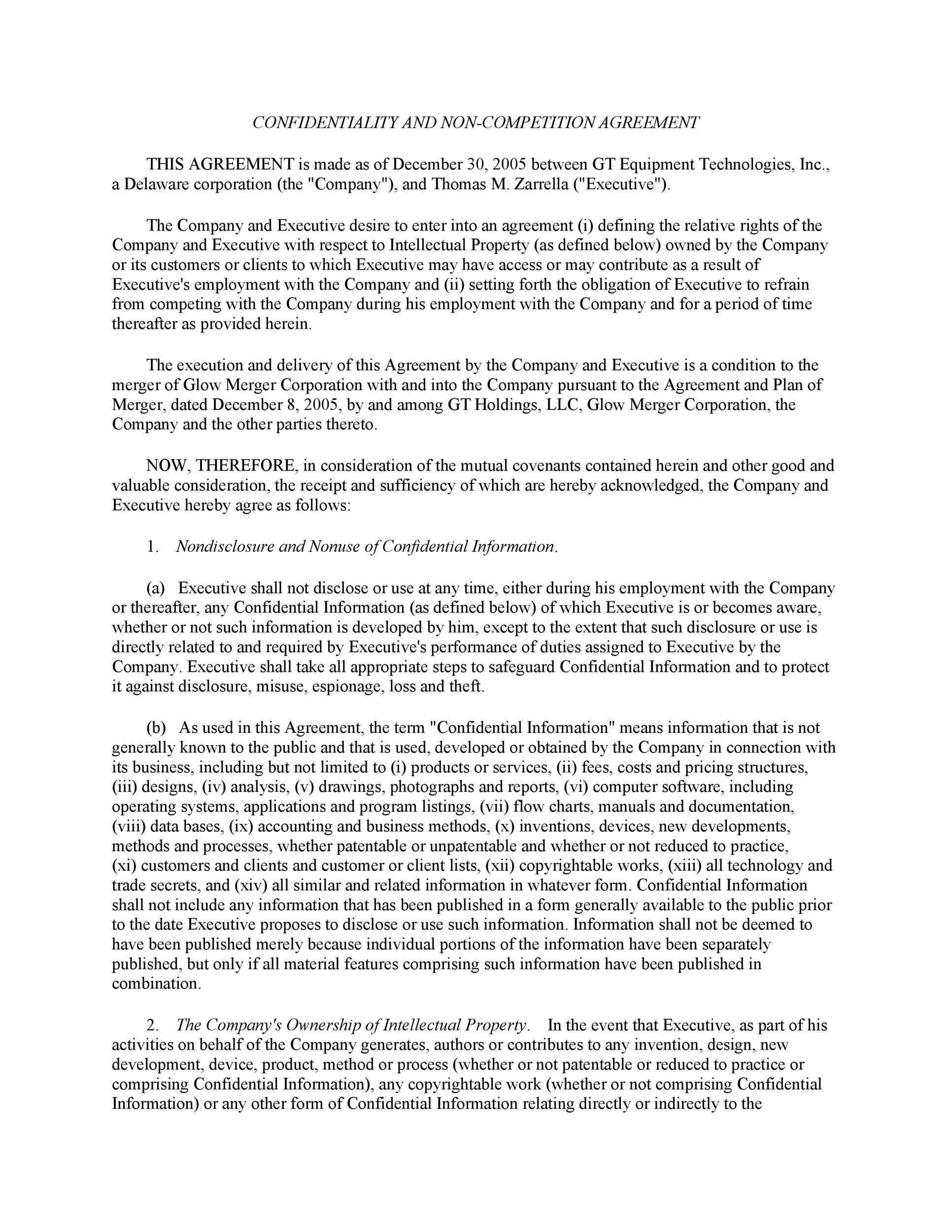 Non Compete Agreement Template 21