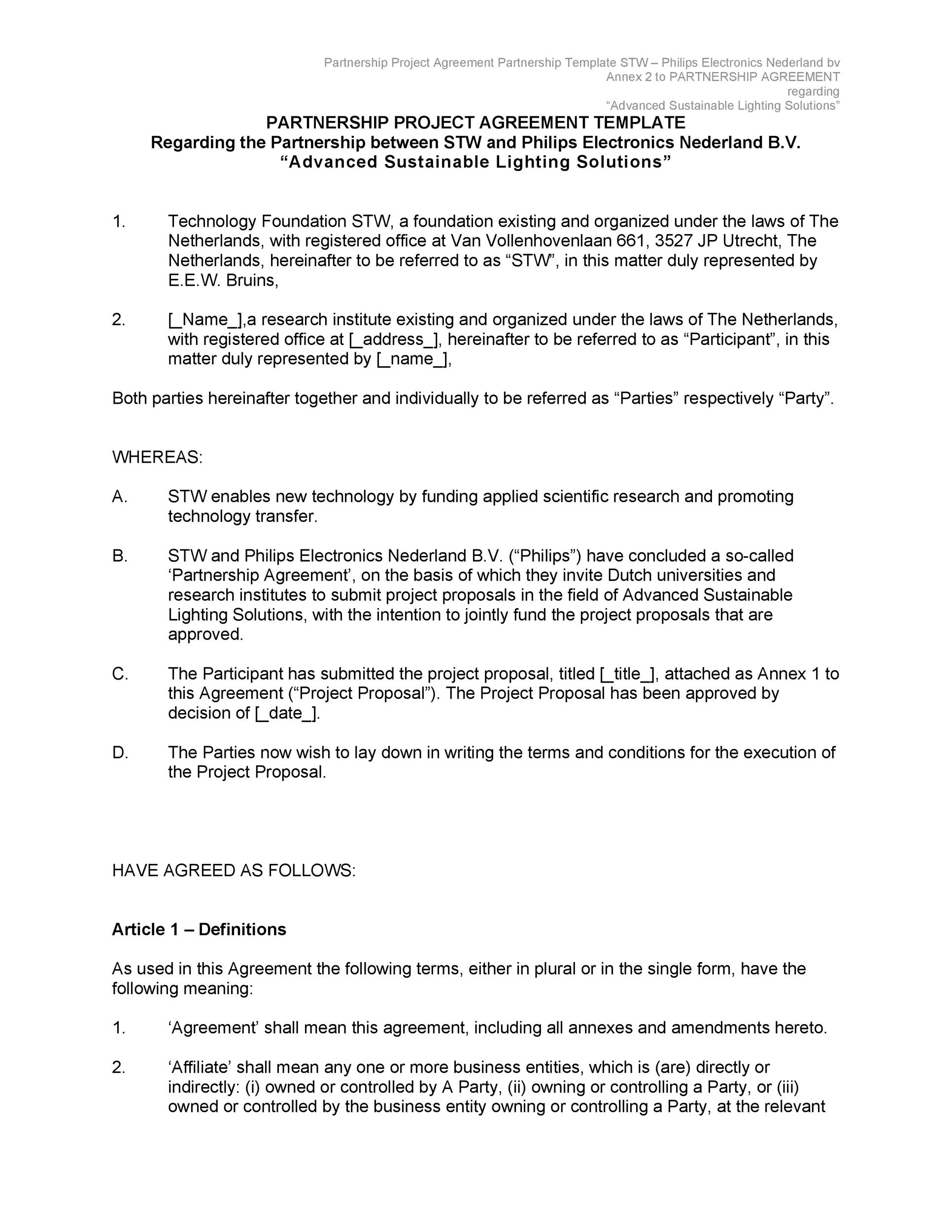 Partnership Agreement Template Nz Free Printable Templates