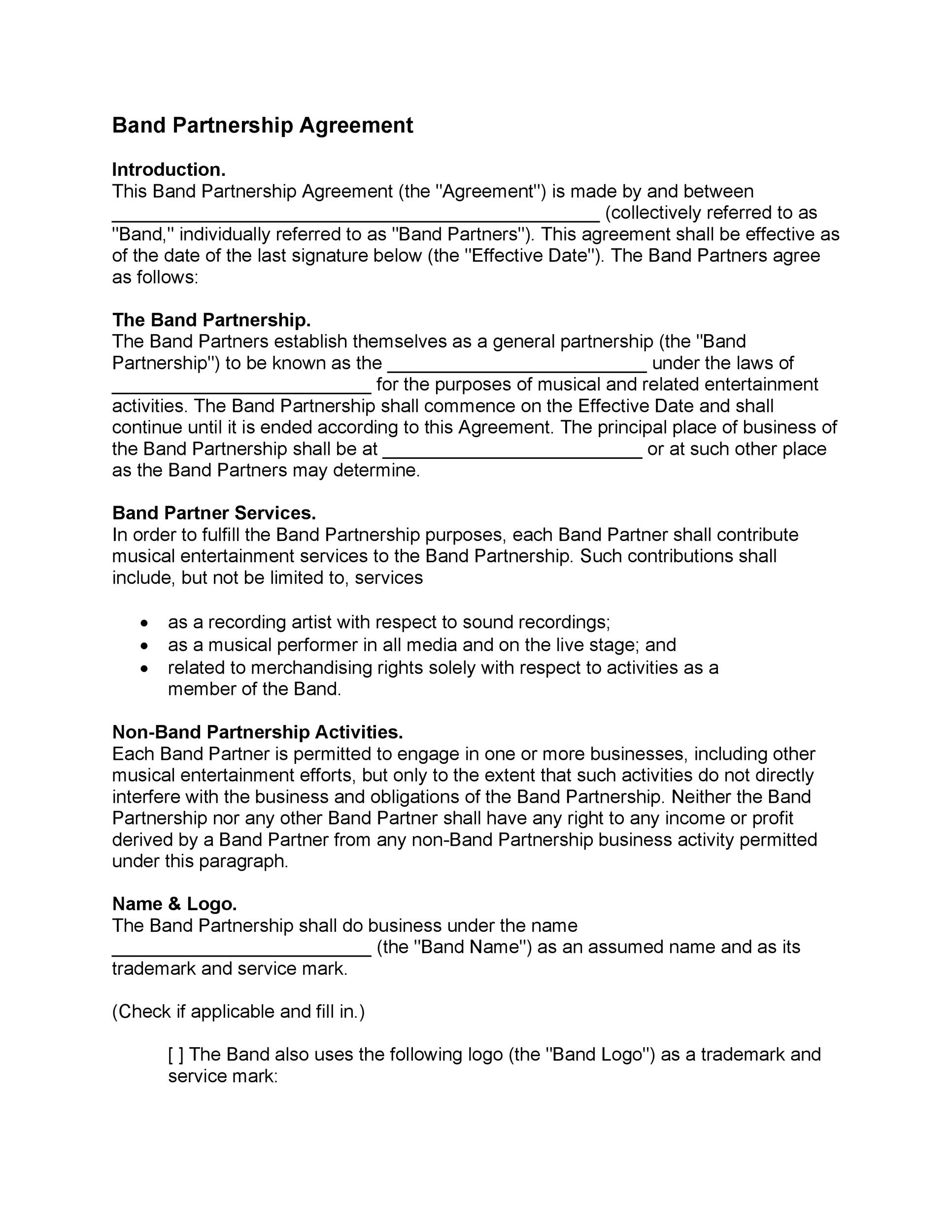 40  FREE Partnership Agreement Templates (Business General)