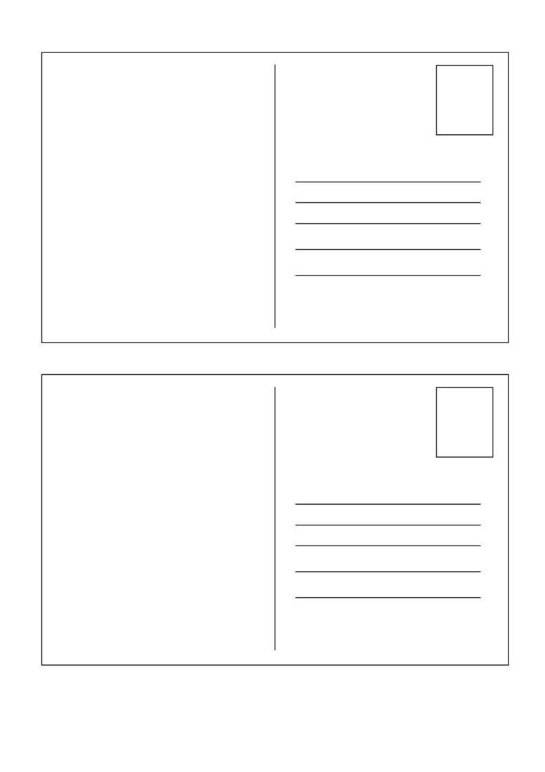 Printable Downloadable Postcard Template Free Template Ideas Images
