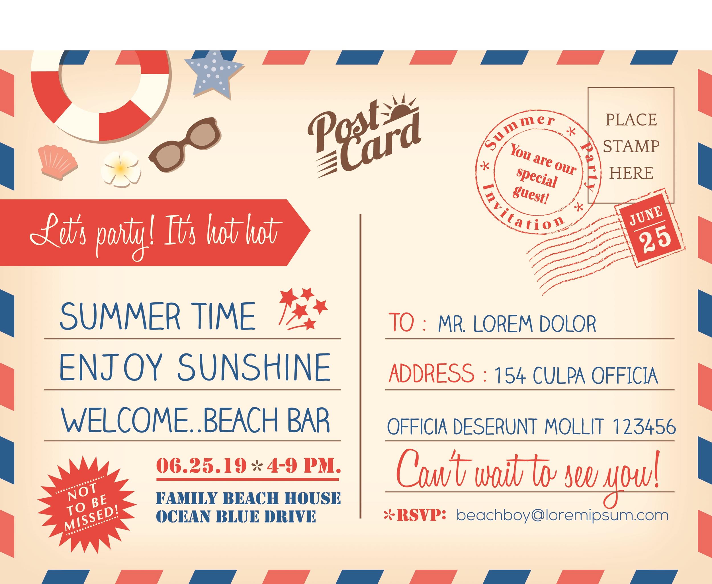 40  Great Postcard Templates Designs Word   PDF ᐅ TemplateLab