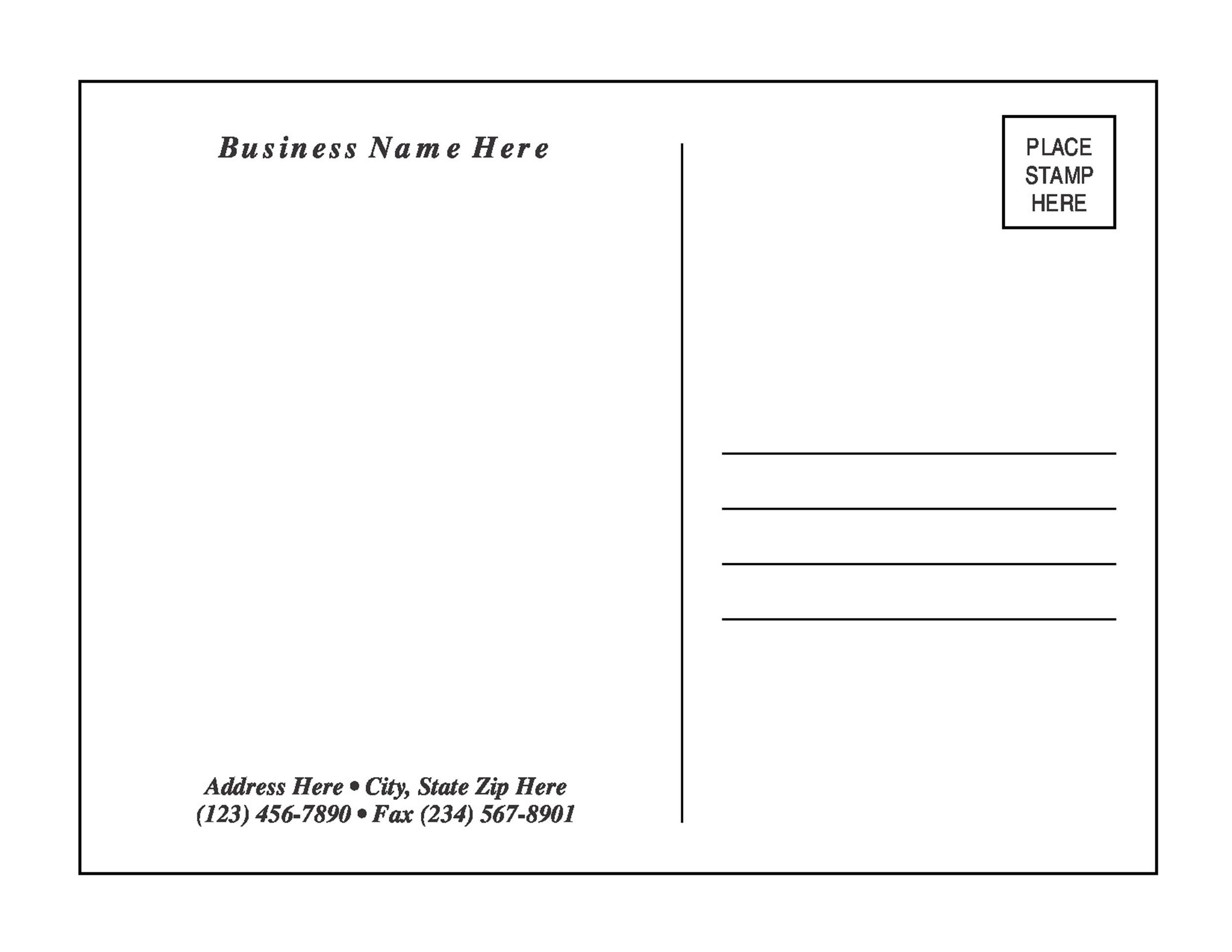 Free Postcard Templates For Word