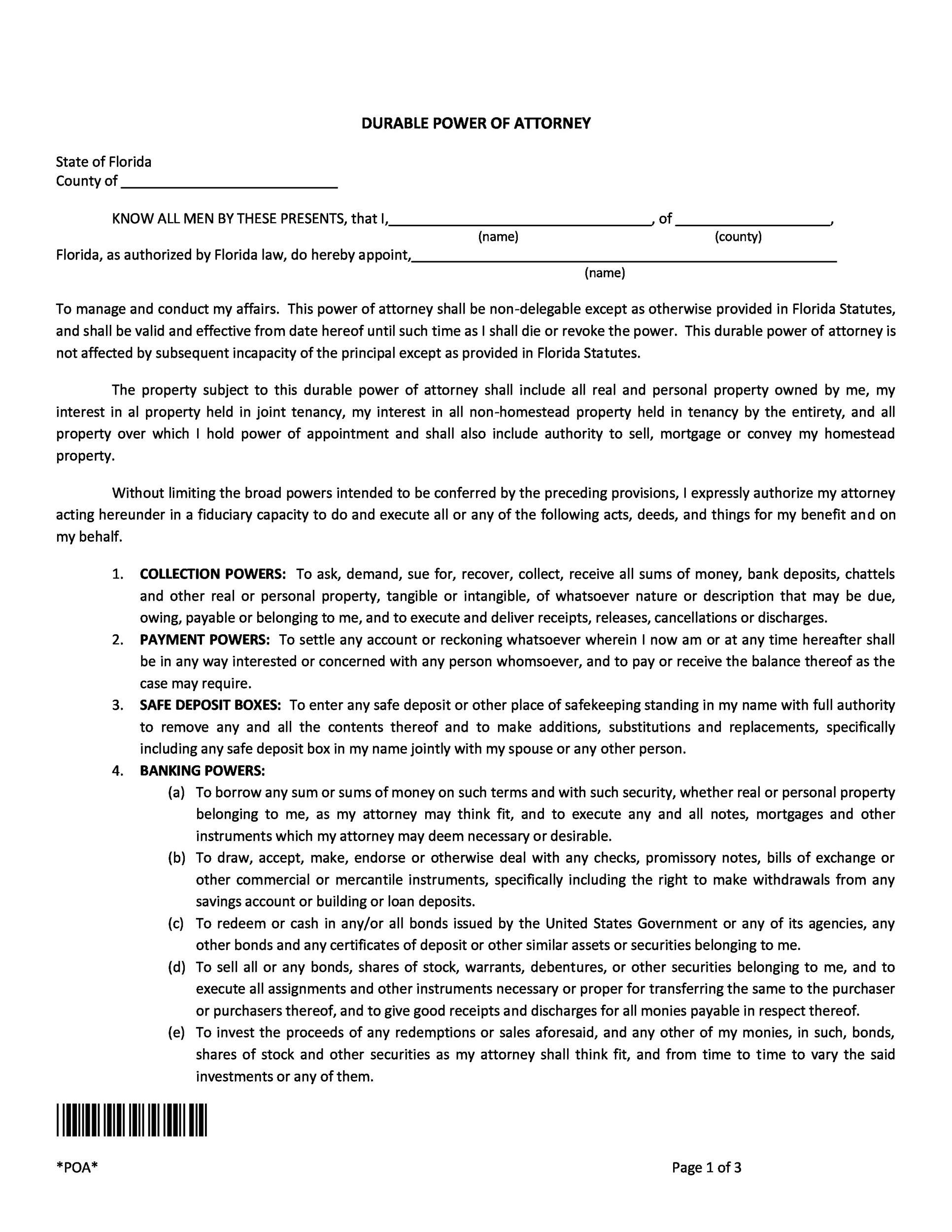 free-printable-power-of-attorney-template