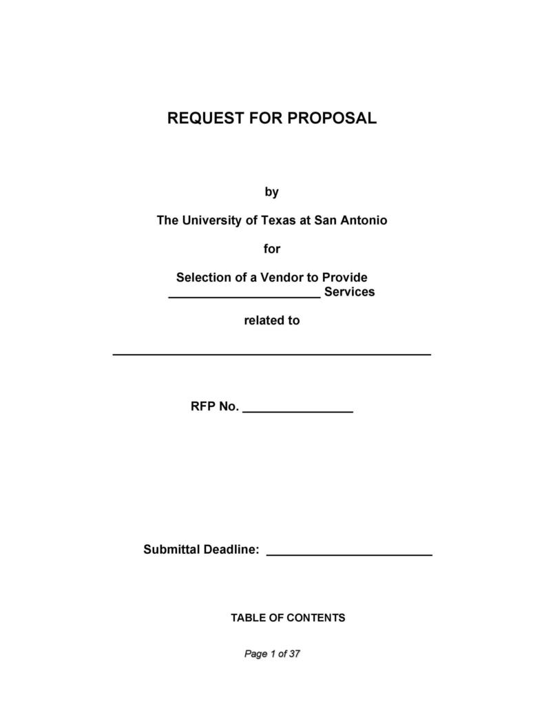 40 Best Request for Proposal Templates Examples (RPF Templates) 40 Best Request for Proposal Templates Examples (RPF Templates)