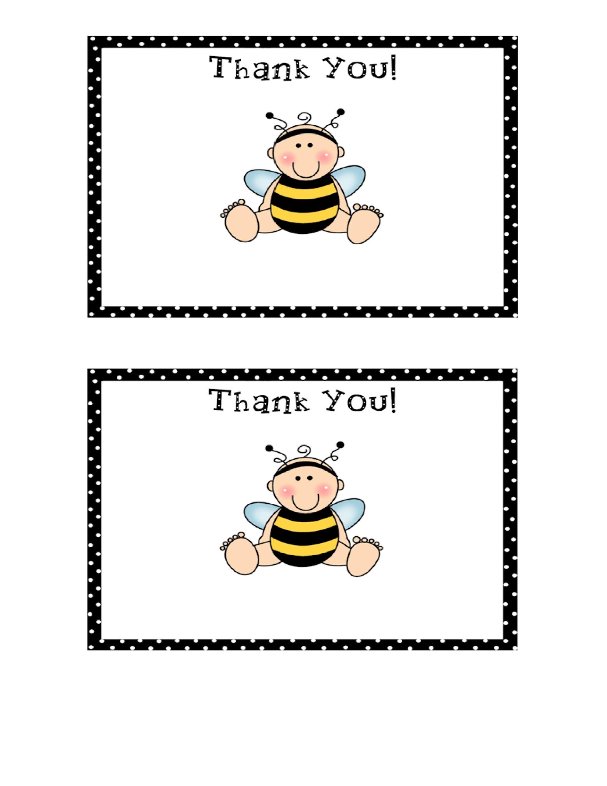 Free Printable Thank You Card Template Word