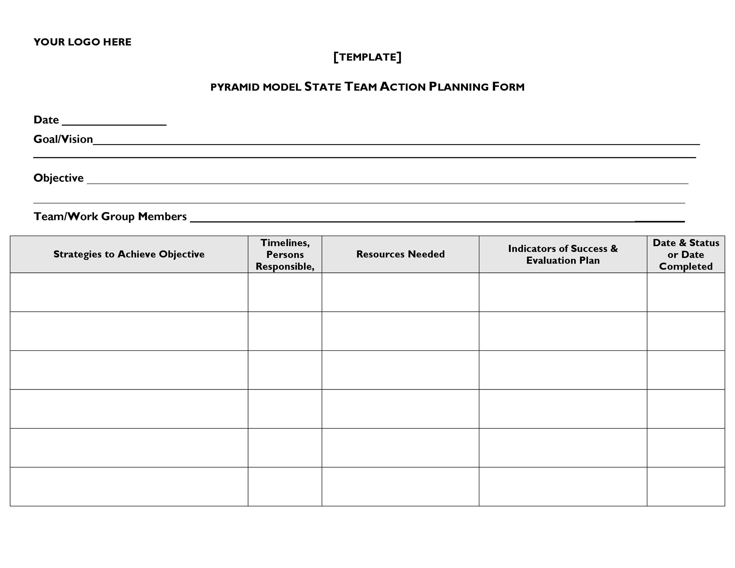 Free Action plan template 35
