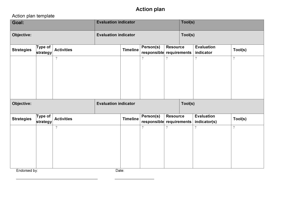 Free Action plan template 36