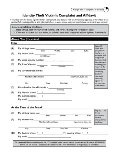 Affidavit Forms