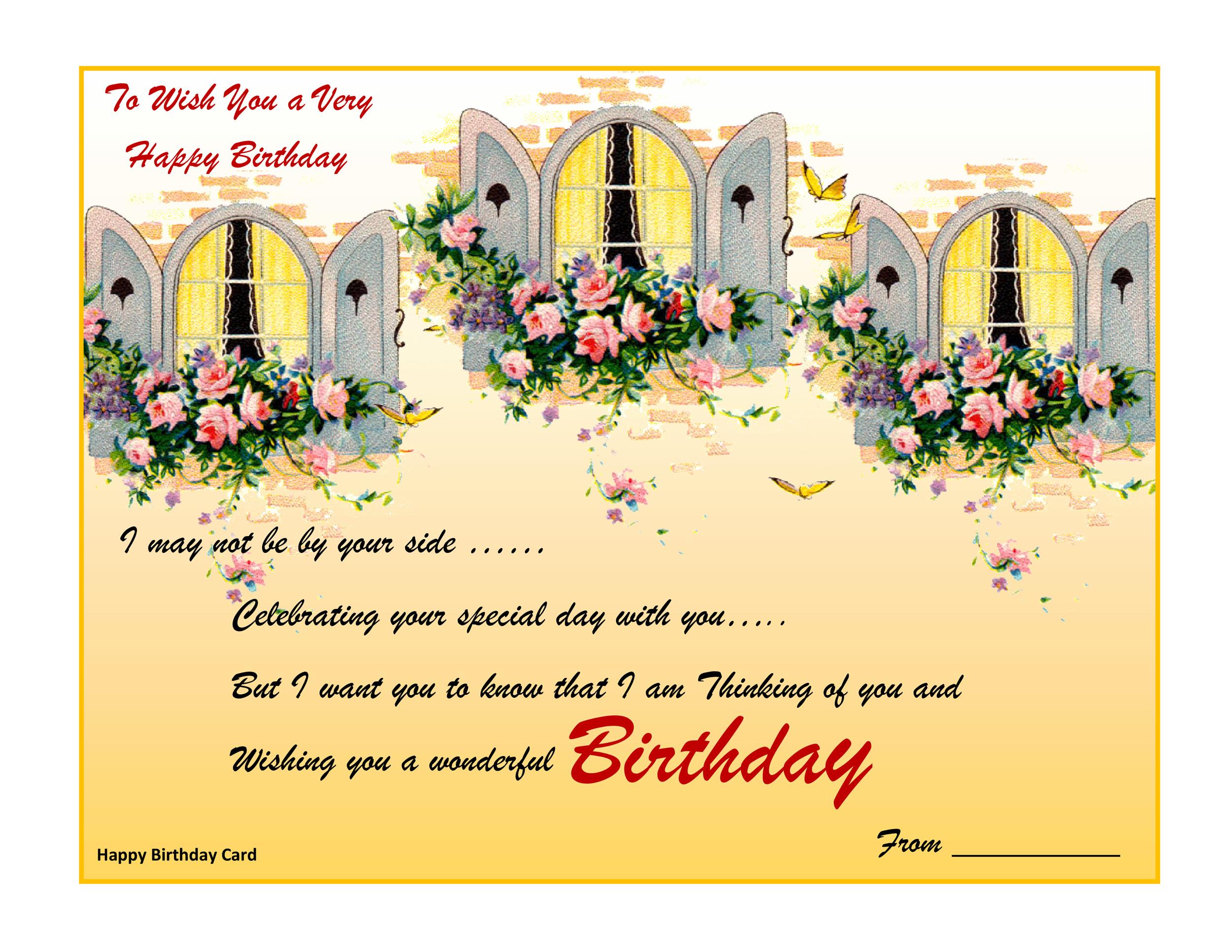 free greeting cards to print birthday