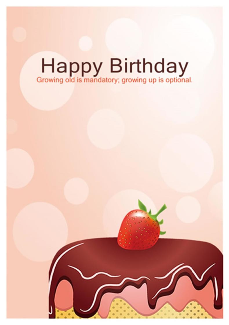 Happy Birthday Card Template Free Printable