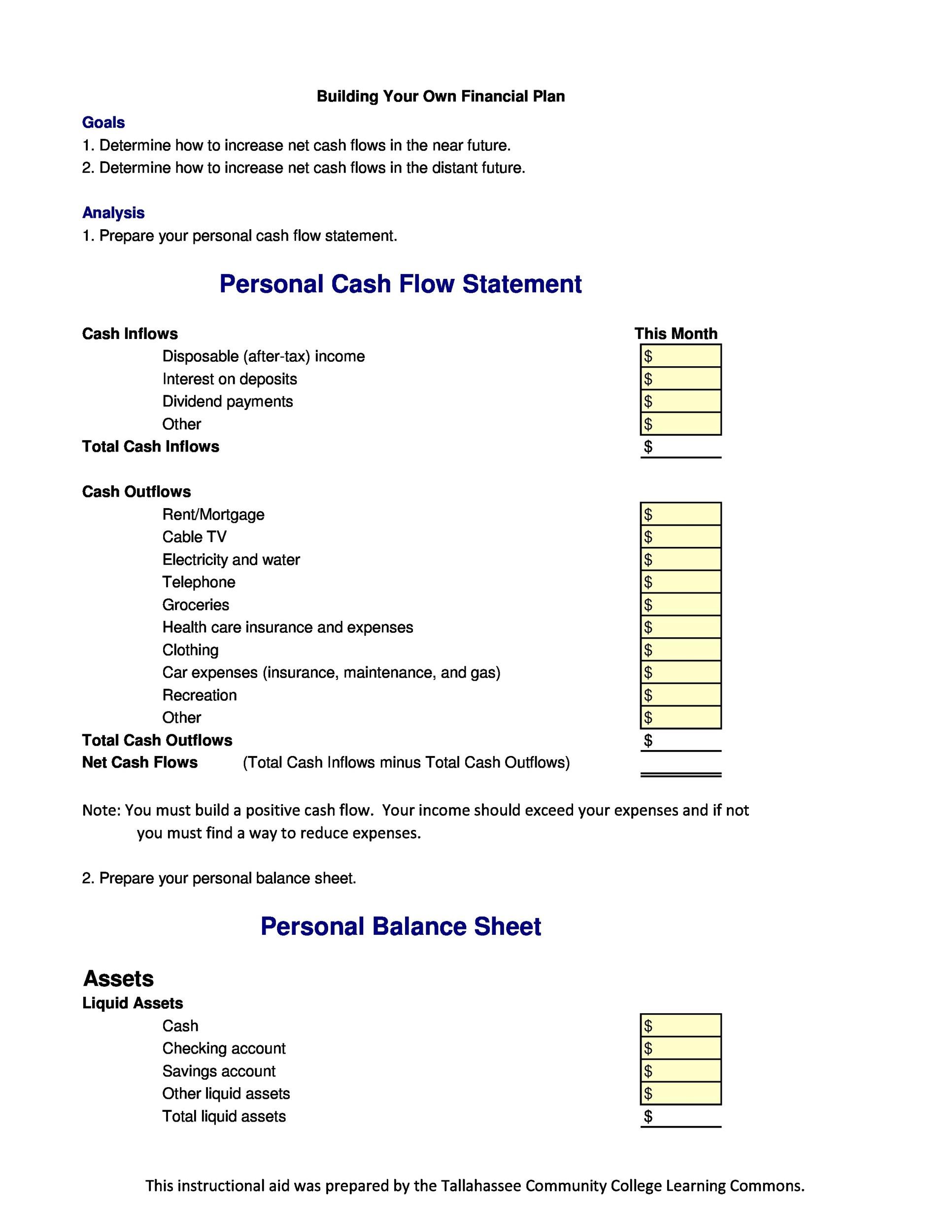 Statement Of Cash Flow Template from templatelab.com