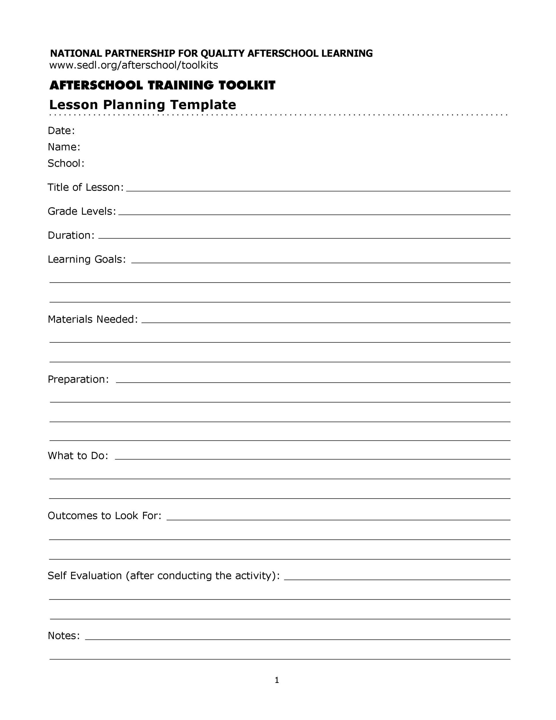 44 FREE Lesson Plan Templates Core, Preschool, Weekly]