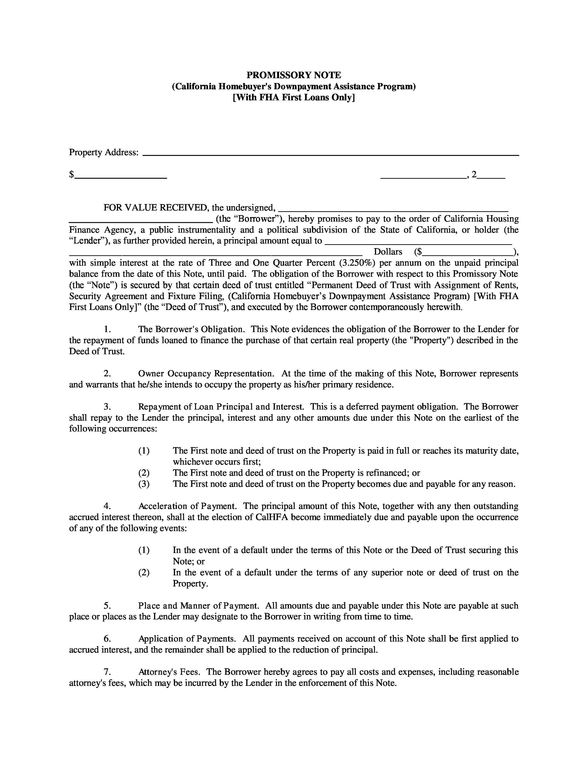 Free promissory note template 12