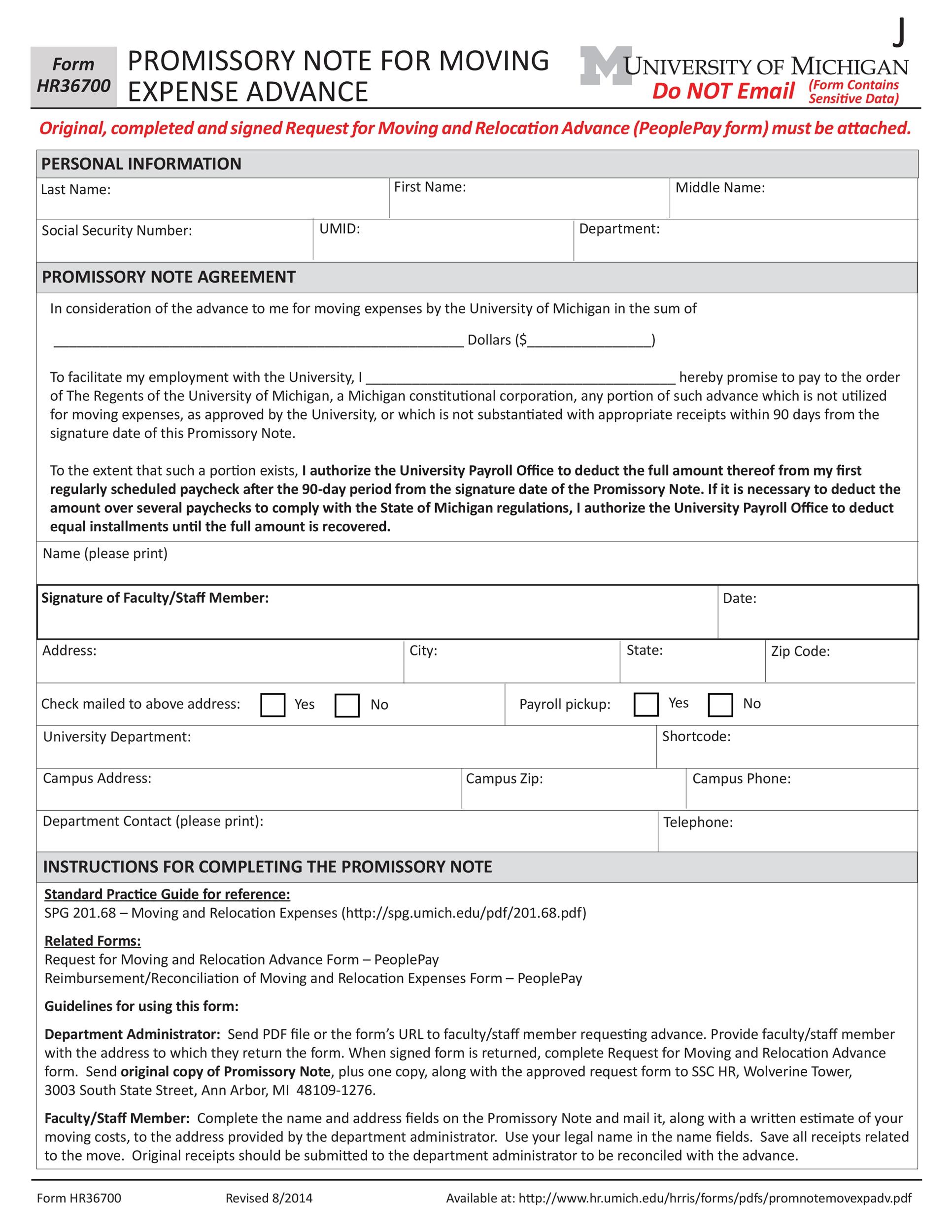 Free promissory note template 13