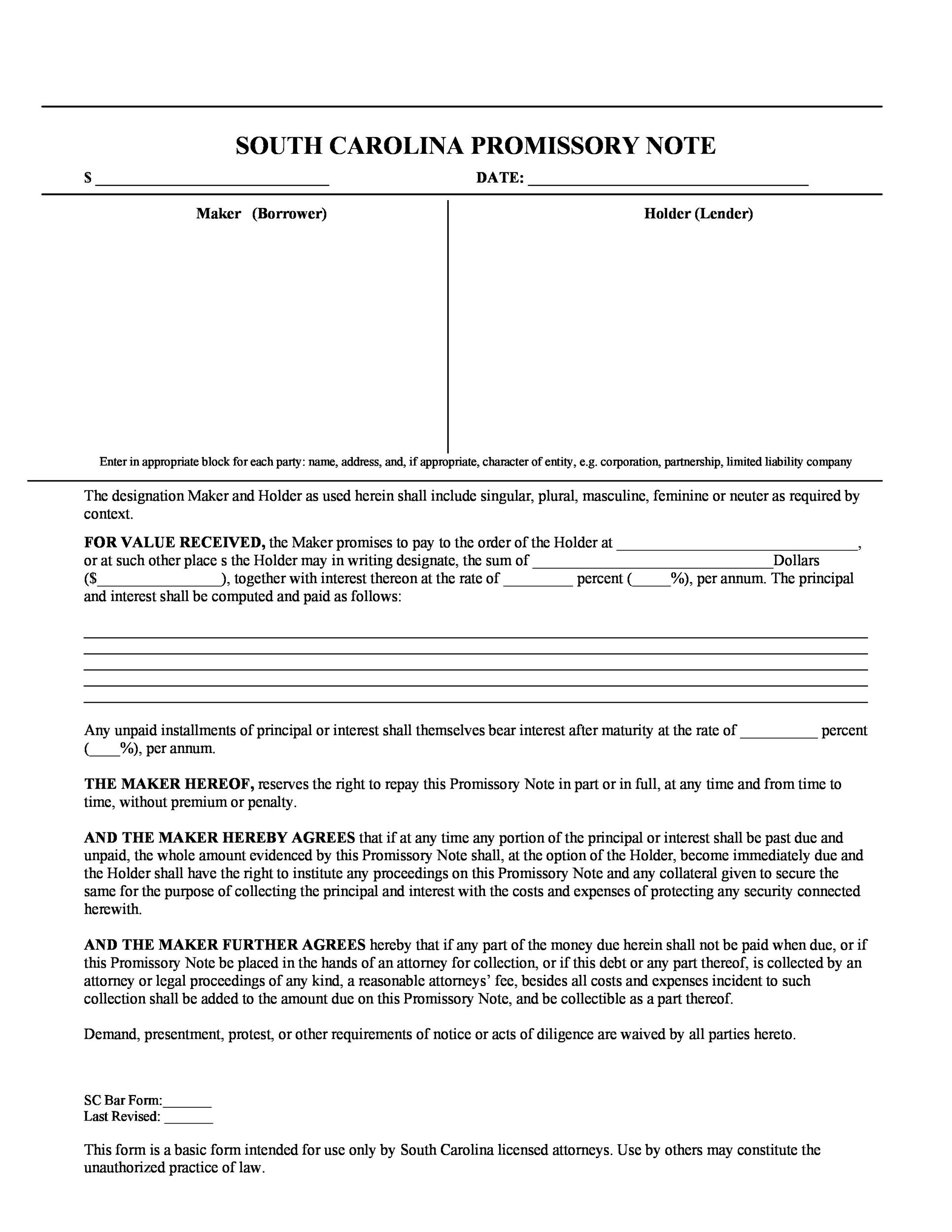 Free promissory note template 15