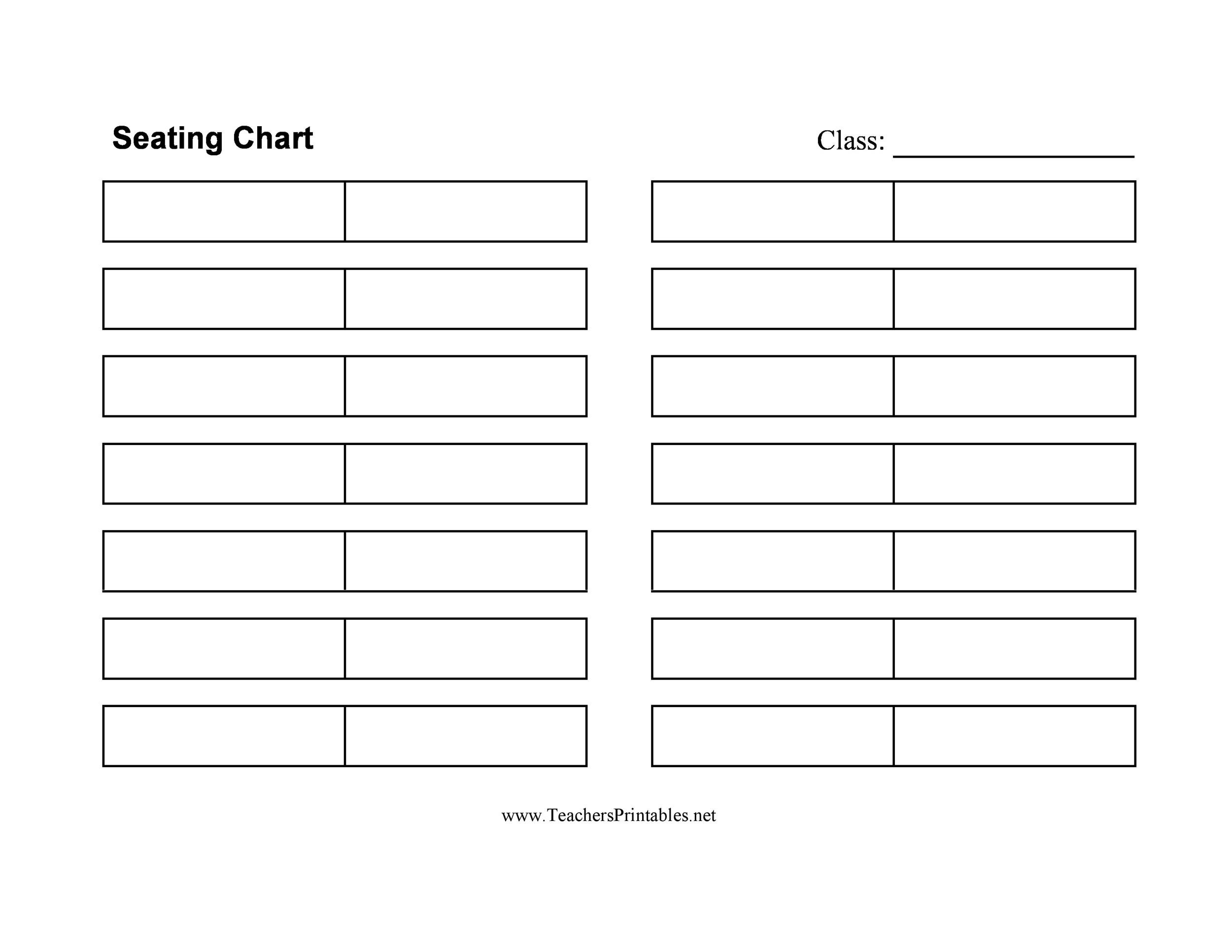 Seating Chart Cards Template Free Printable Templates