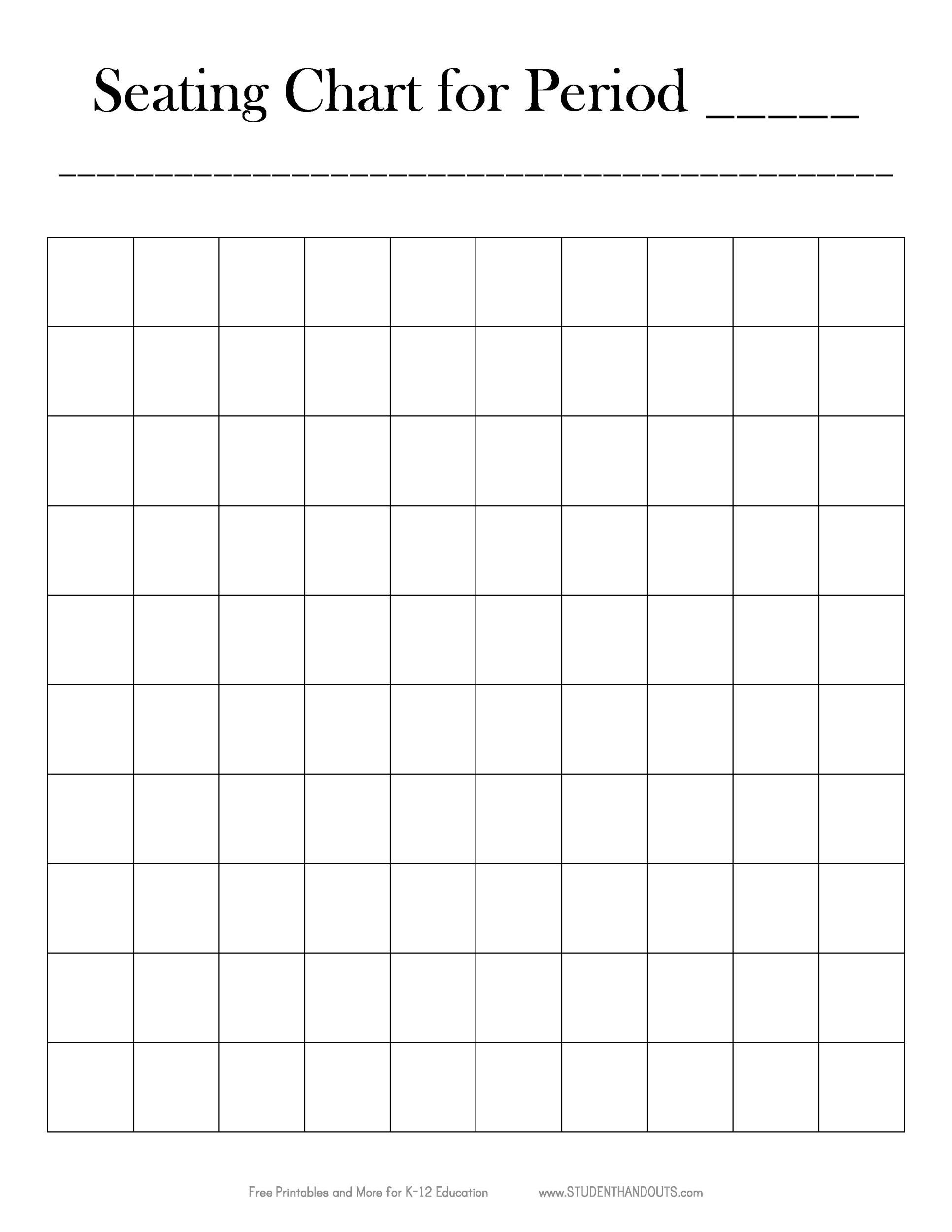 Classroom Seating Chart Template Word Database