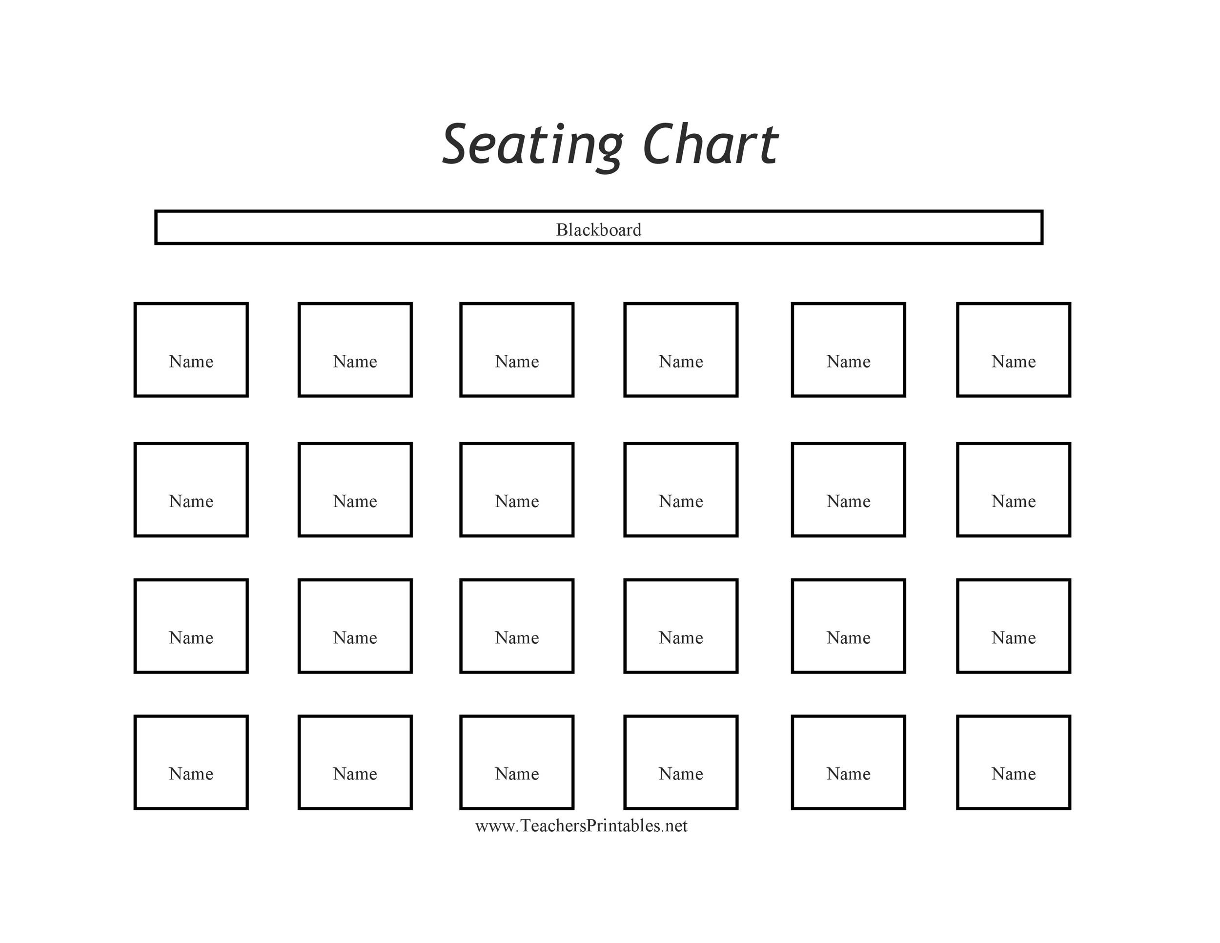 Seating Chart Template Classroom Free Printable Templates