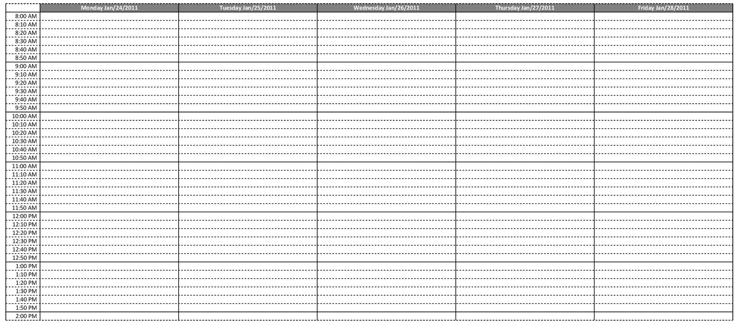 26 Blank Weekly Calendar Templates [PDF, Excel, Word ...