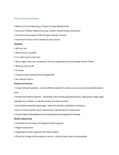 Free Executive Summary Template 05