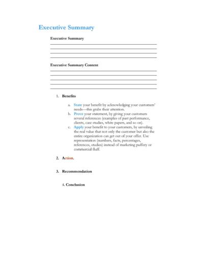 Free Executive Summary Template 16