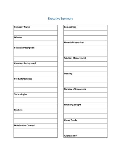5 Free Executive Summary Templates Excel Pdf Formats