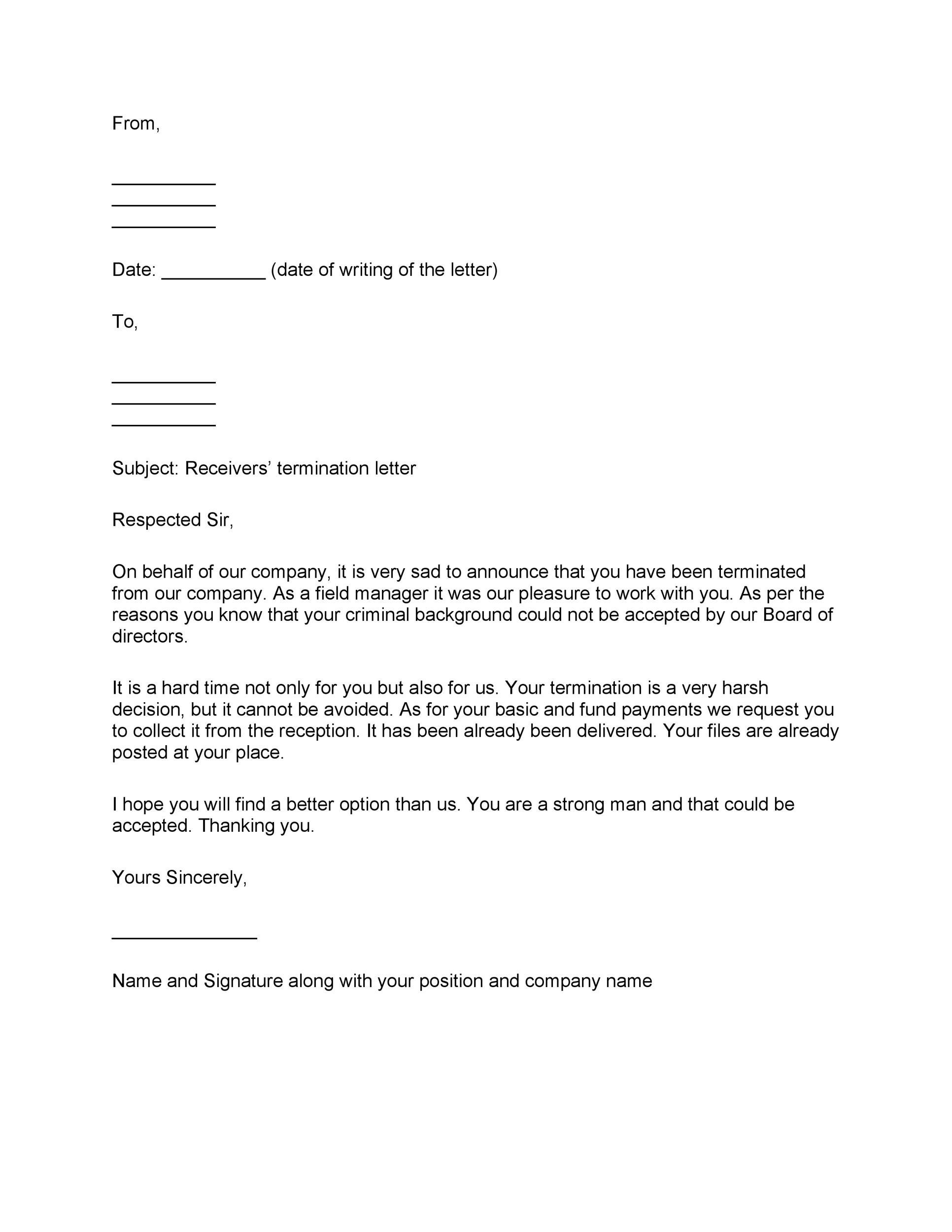 35 Perfect Termination Letter Samples [Lease, Employee, Contract]