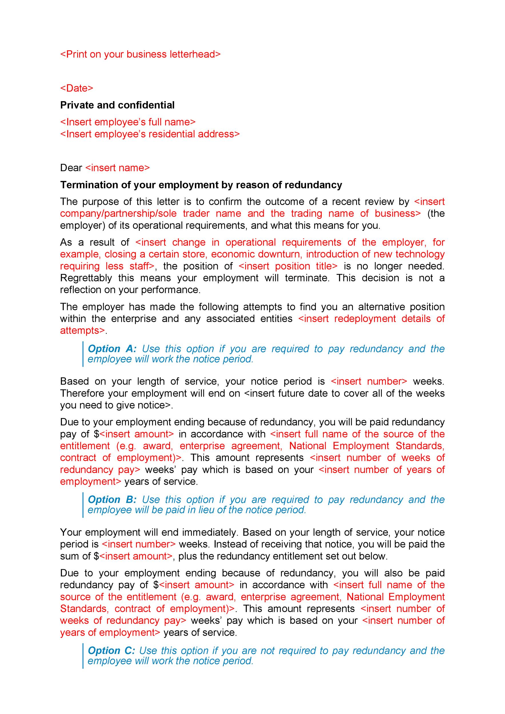 Free Termination Letter Template 18
