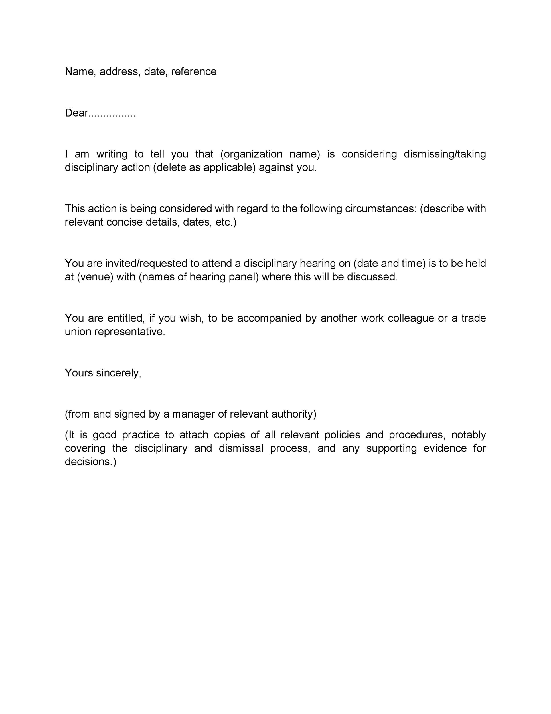 Free Termination Letter Template 20