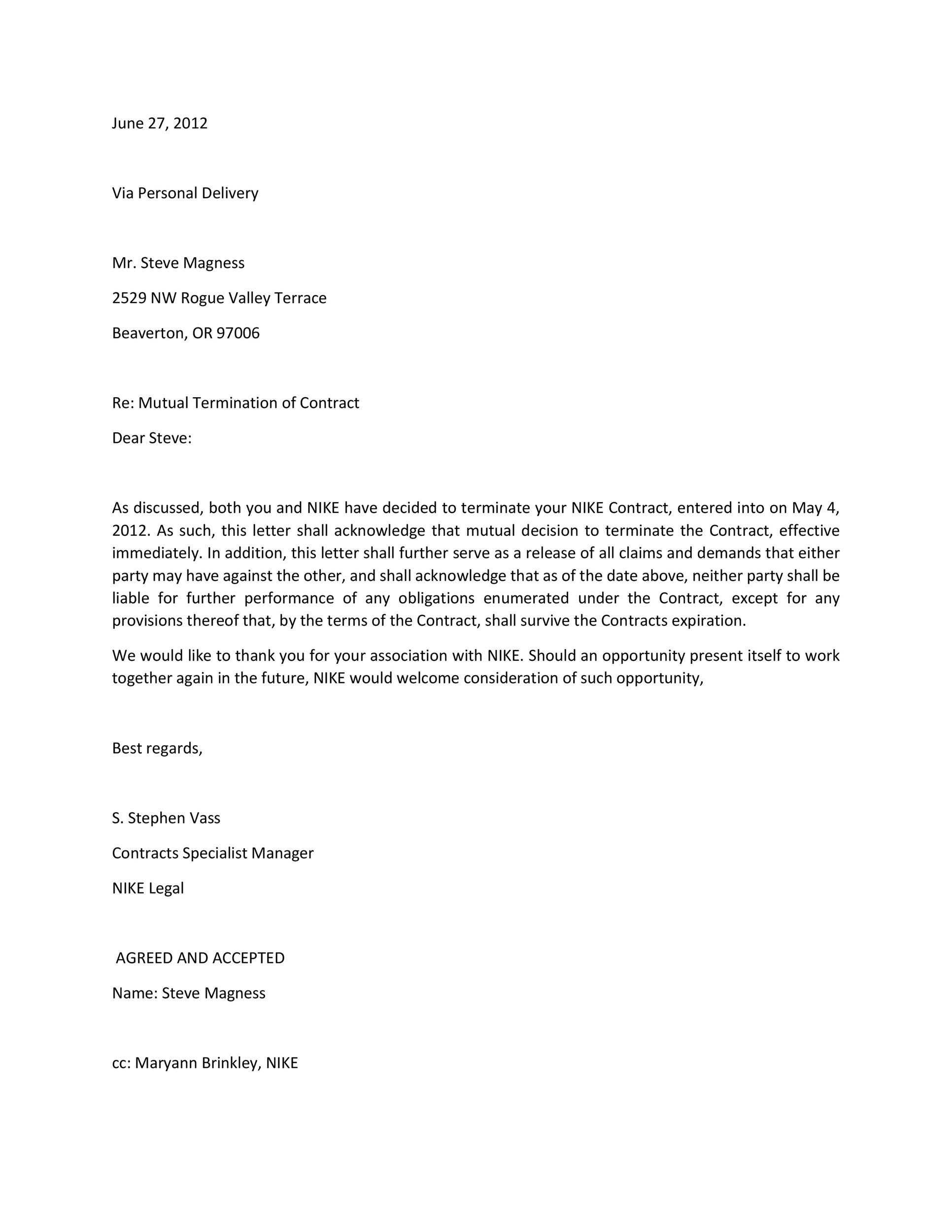 Free Termination Letter Template 32