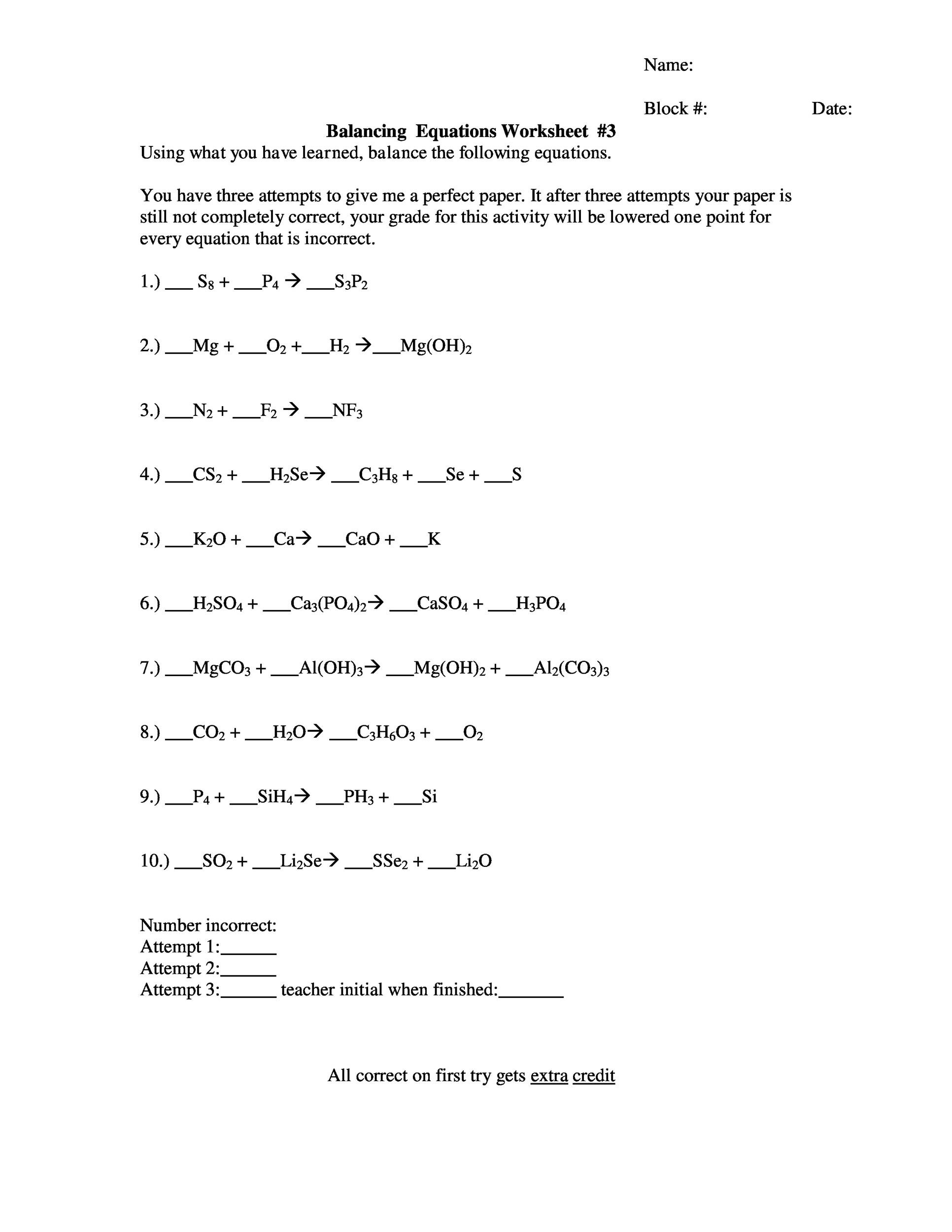 Free balancing equations 46
