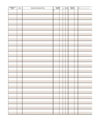 free printable blank checkbook register