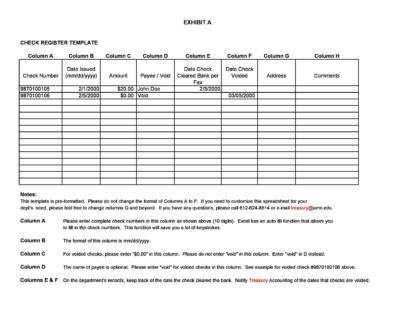 39 Checkbook Register Templates [100% Free, Printable] ᐅ TemplateLab