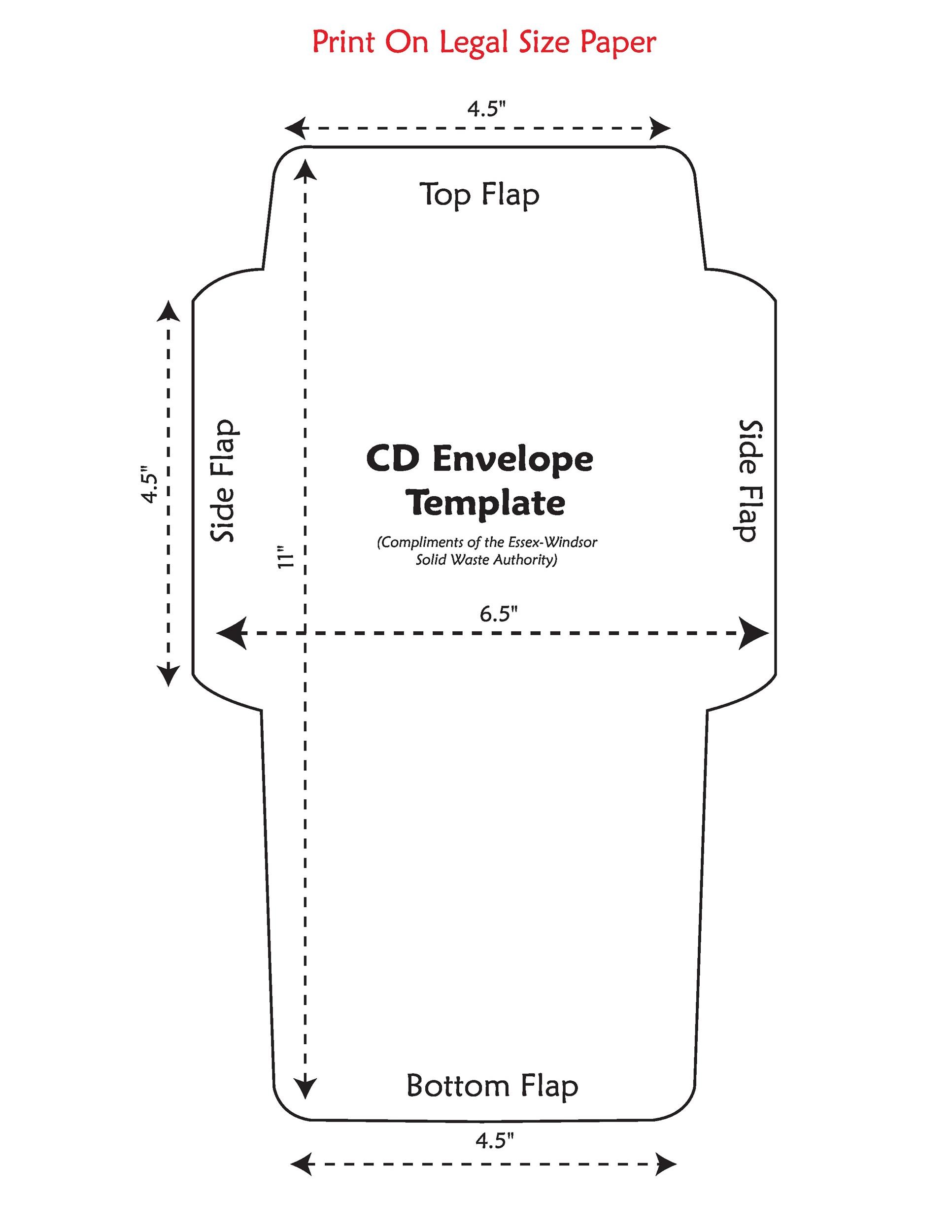 A6 Envelope Template Database