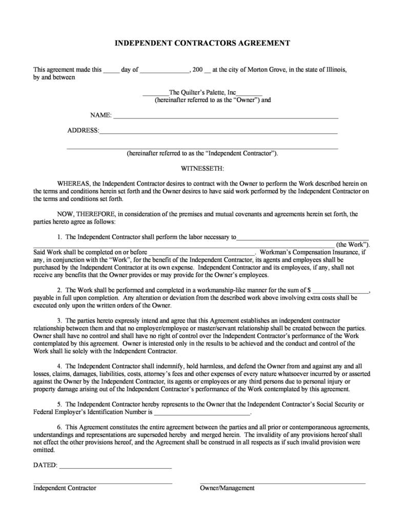 50+ Simple Independent Contractor Agreement Templates [FREE]