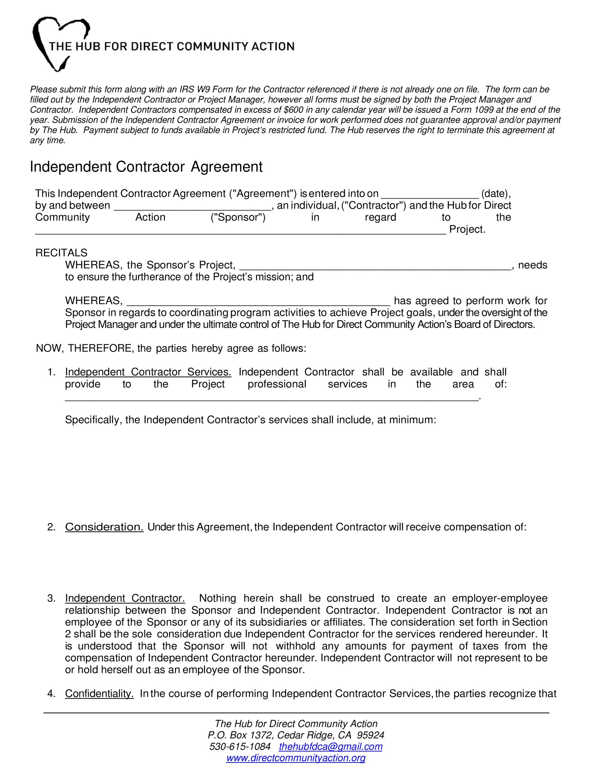 Free independent contractor agreement 30