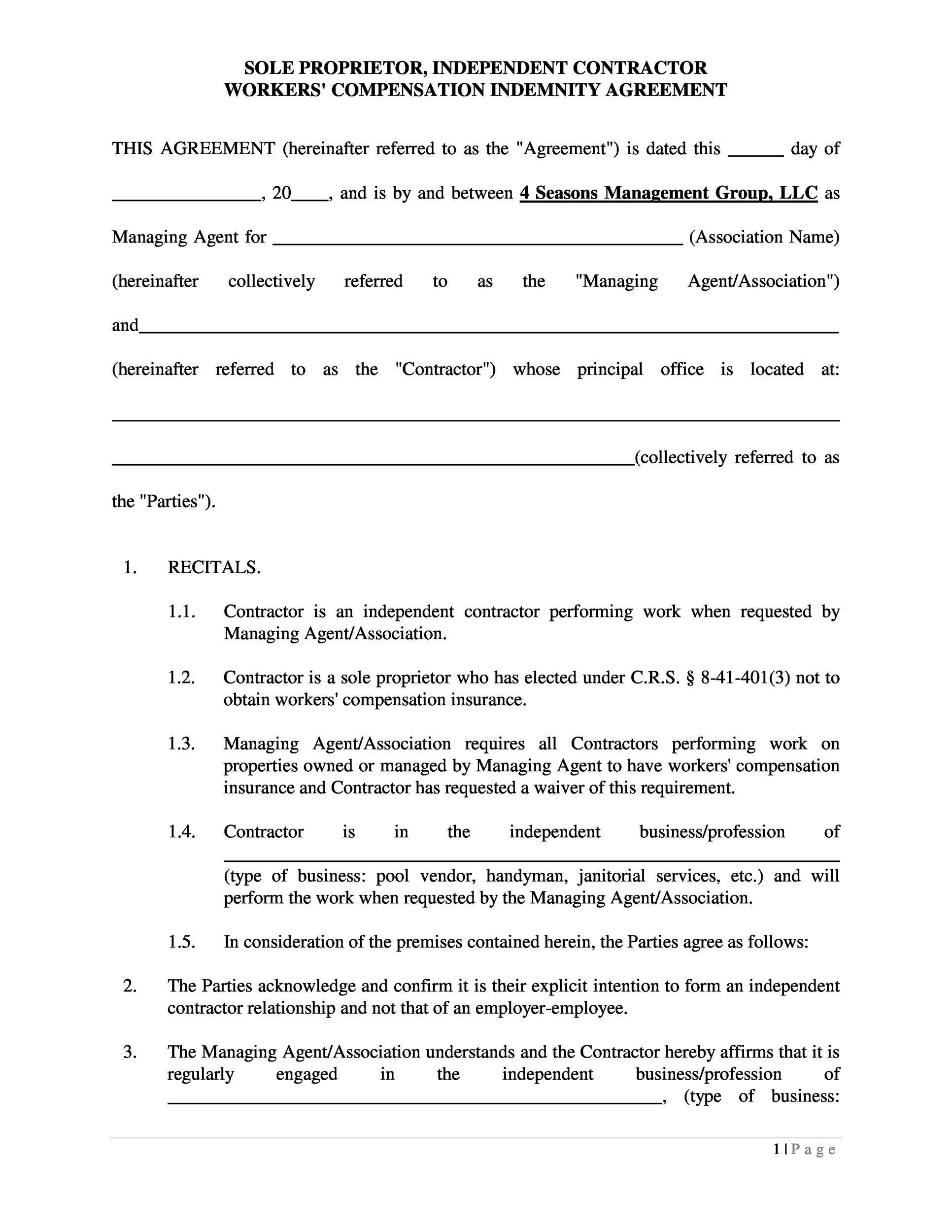 Free independent contractor agreement 34