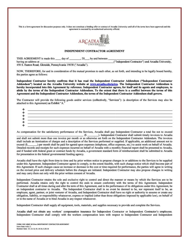 50+ Simple Independent Contractor Agreement Templates [FREE]