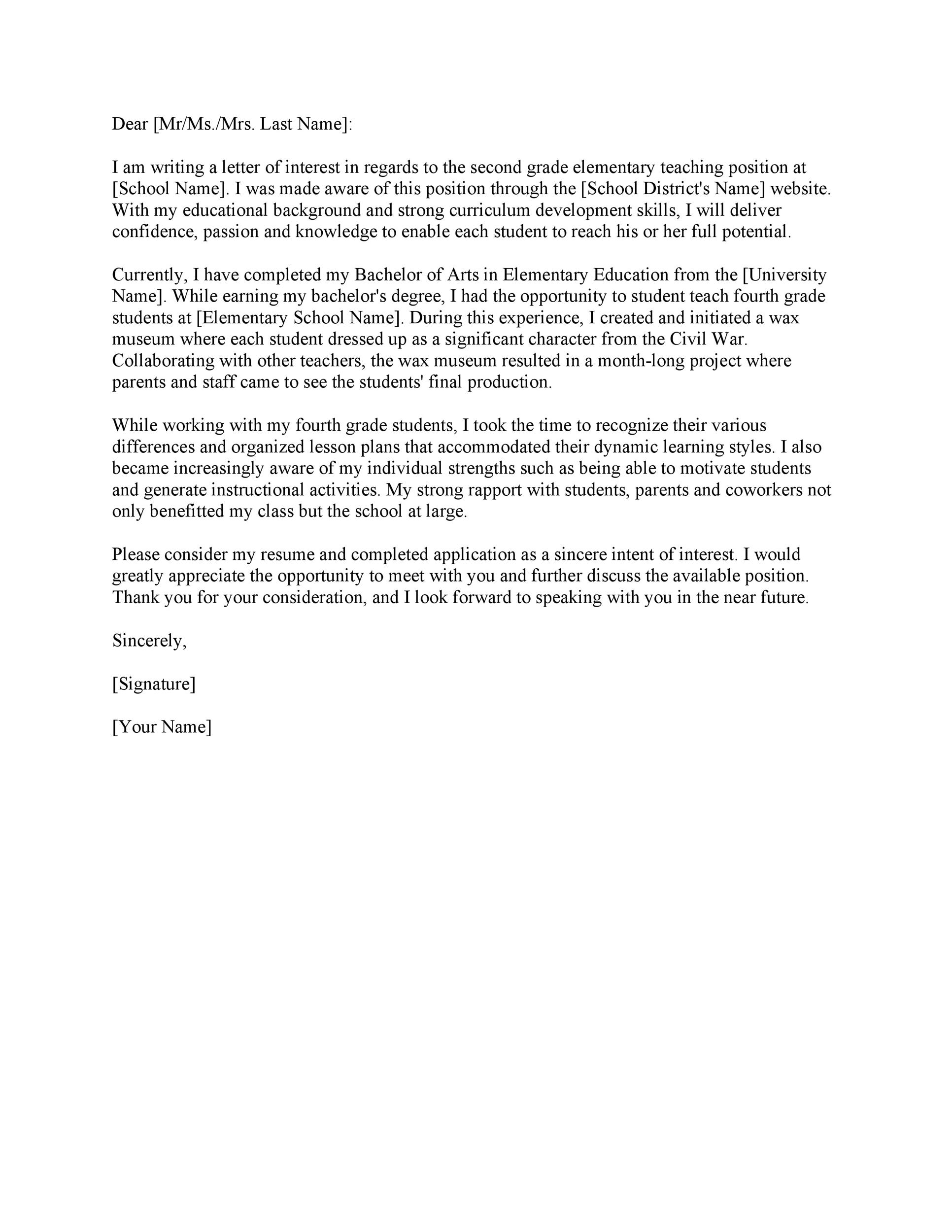 Cover Letter Opening Statements from templatelab.com