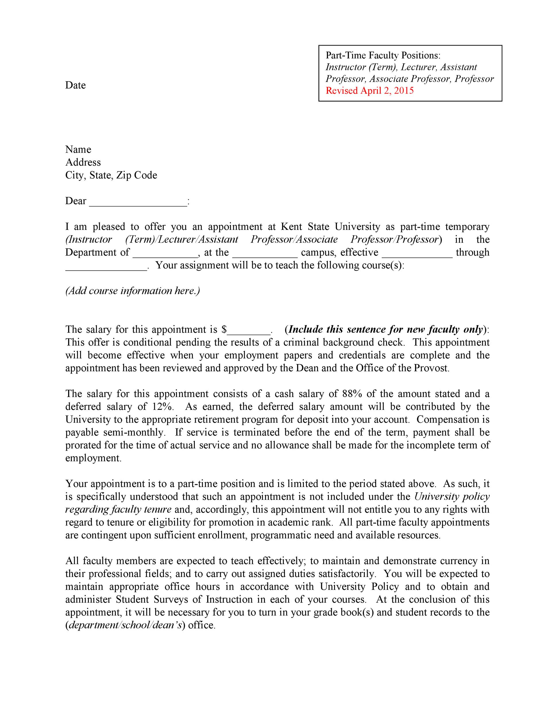 Conditional Offer Of Employment Letter Template from templatelab.com