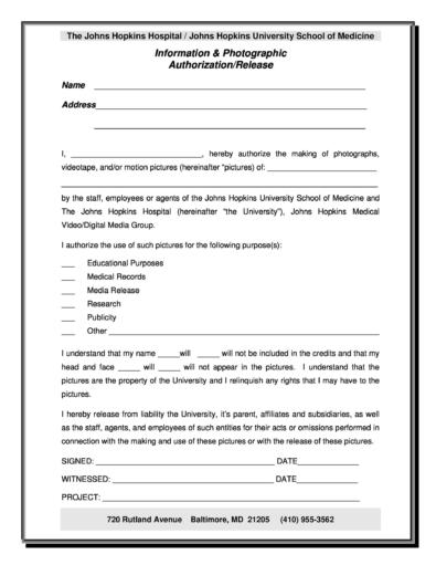 Photo Release Forms