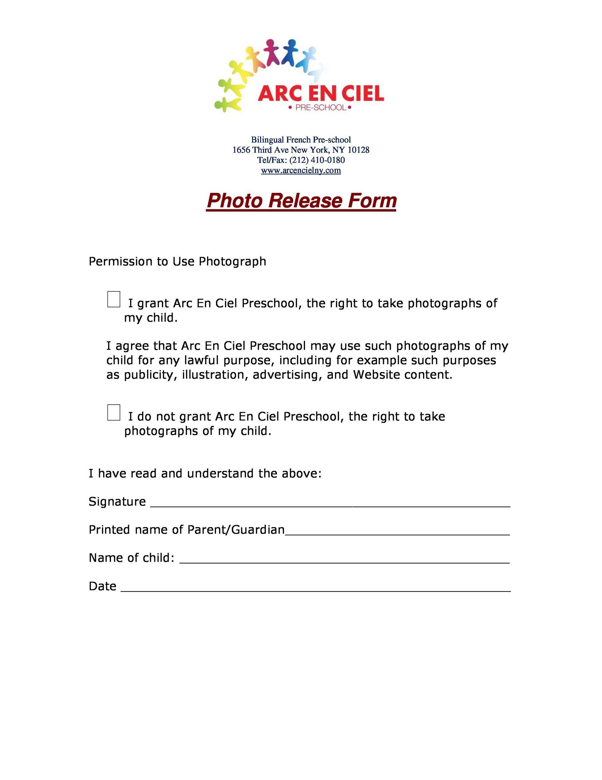 53 FREE Photo Release Form Templates Word PDF Template Lab
