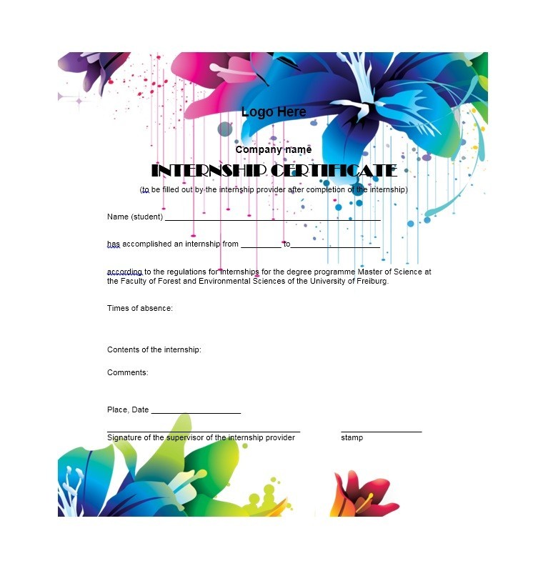 Free Certificate of Completion Template 10
