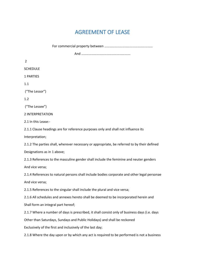 27 Free Commercial Lease Agreement Templates ᐅ TemplateLab