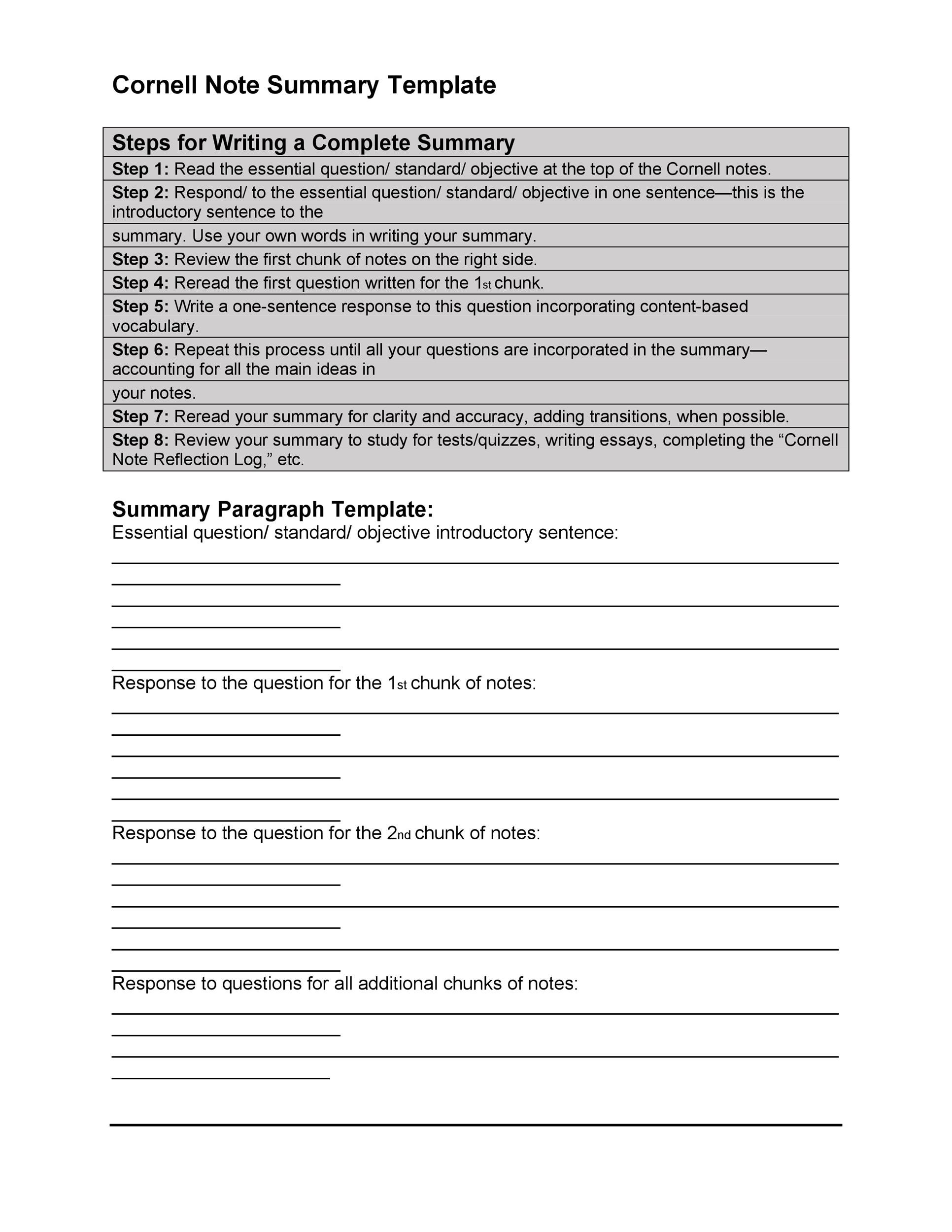 Free Cornell Notes Template 09