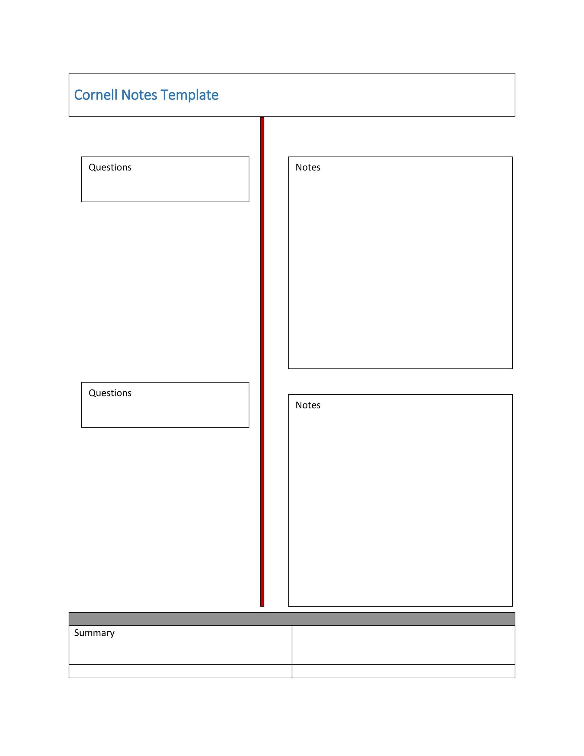 36 Cornell Notes Templates Examples Word PDF Template Lab