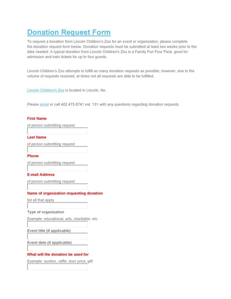 43 FREE Donation Request Letters & Forms ᐅ TemplateLab